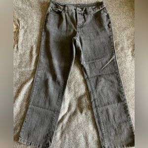 Size 8 flare jeans dark grey petite